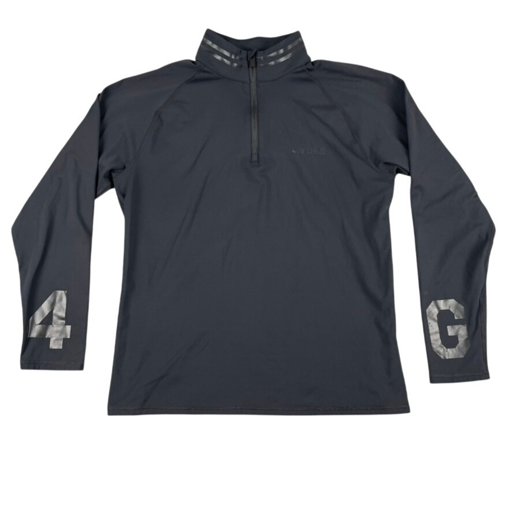 G/Fore‎ Pullover Mens M Black Quarter Zip Long Sleeve Golf Shirt 4G Logo Stretch